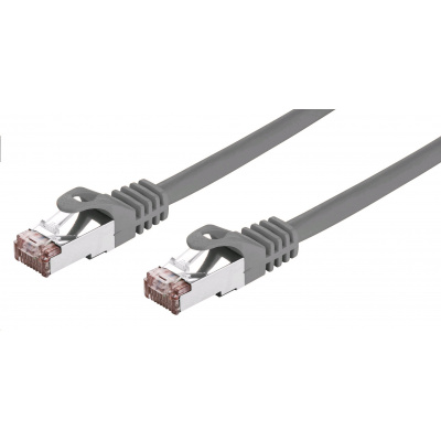 Cavo C-TECH CB-PP6F-1 patchcord Cat6, FTP, grigio, 1m