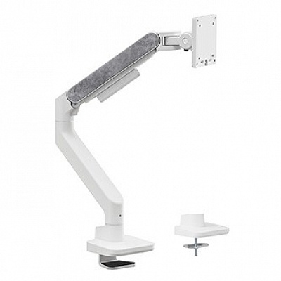 Powerton ERGO MONOA Supporto regolabile per monitor, bianco, 2-20KG, morsetto, 17"- 49", 75x75/100x100