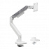 Powerton ERGO MONOA Supporto regolabile per monitor, bianco, 2-20KG, morsetto, 17"- 49", 75x75/100x100