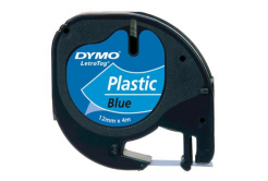 Dymo LetraTag 59426,S0721600 / S0721650 12mm x 4m testo nera/sfondo blu nastro originale