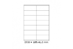 Etichette autoadesive 105 x 41 mm, 14 etichette, A4, 100 fogli