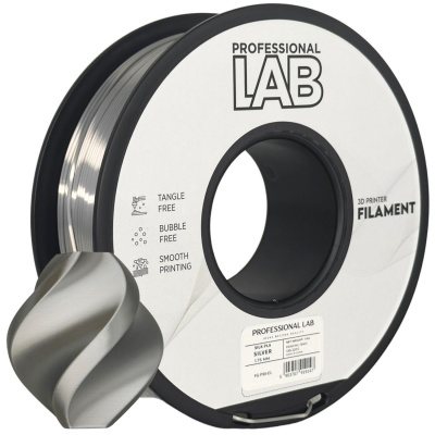Professional Lab FG-P90-E1, 3D filamento, PLA Silk, 1,75mm, 1000g, Argento (Silver)