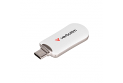 VERBATIM Flash Disk 128GB Plectra USB-C 3.0, bianco