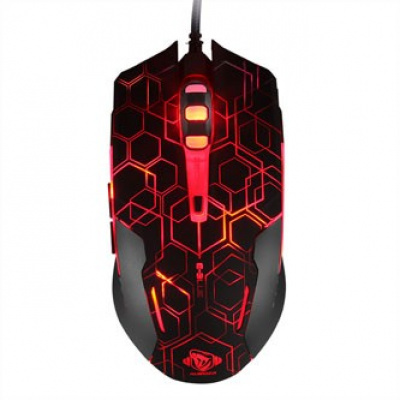 E-blue Mouse Auroza EMS636 Hexagon EMS636BKCA-IU, 2500DPI, ottica, 6sp\., wired USB, nero, gaming