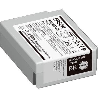 Epson SJIC42P-BK C13T52M140 per ColorWorks, nero (glossy black) cartuccia originale
