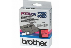 Brother TX-451, 24mm x 15m, testo nera / sfondo rosso, nastro originale