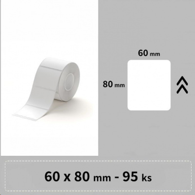 Niimbot 1EA01767702, 60x80mm, 95pz, bianco etichette autoadesive