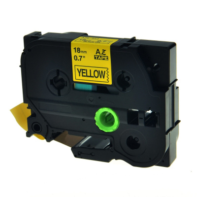 Nastro compatibile con Brother TZe-V641, 18mm x 5,5m, testo nera / sfondo giallo, vinile