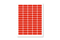 Etichette autoadesive 38 x 21,2 mm, 65 etichette, A4, 20 fogli, rosso