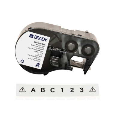 Brady M4C-750-584 / 170811, 19.05 mm x 6.10 m, Plastica, testo nero / sfondo bianco