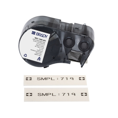 Brady M5C-1500-403 / 170858, 38.10 mm x 7.62 m, Carta, testo nero / sfondo bianco