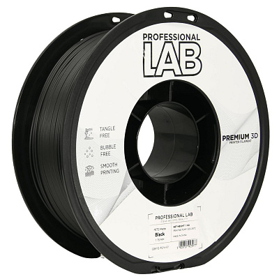 Professional Lab FG-P214-E1, 3D filamento, PETG Matte, 1,75mm, 1000g, Nero (Black)