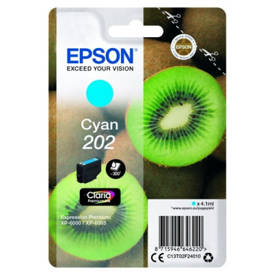 Epson 202 T02F24010 ciano (cyan) cartuccia originale