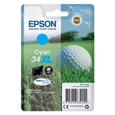 Epson T347240 C13T34724010 ciano (cyan) cartuccia originale