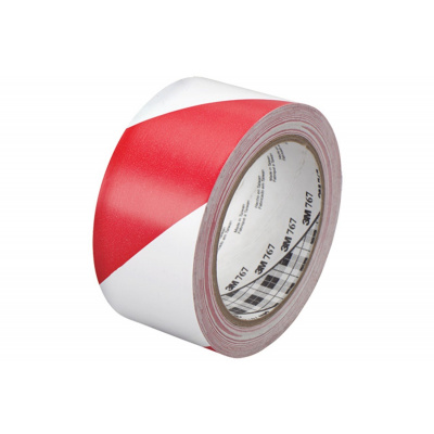 3M 767 PVC nastro bianco-rosso, 50 mm x 33 m