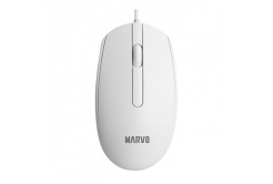 Mouse wired, Marvo MS003 MS003 WH, bianco, ottica, 1000DPI