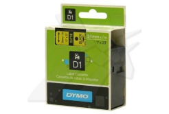 Dymo D1 53718, S0720980, 24 mm x 7 m, testo nera/sfondo giallo, nastro originale