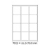 Etichette autoadesive 66 x 70 mm, 12 etichette, A4, 100 fogli
