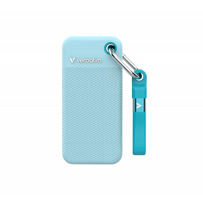 VERBATIM externí SSD 1TB Pocket SSD, USB-C, Modrá