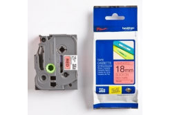 Brother TZ-441 / TZe-441, 18mm x 8m, testo nera / sfondo rosso, nastro originale