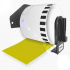 Rotoli di etichette compatibili per Brother DK-22606, 62mm x 15,24m, plastica, giallo