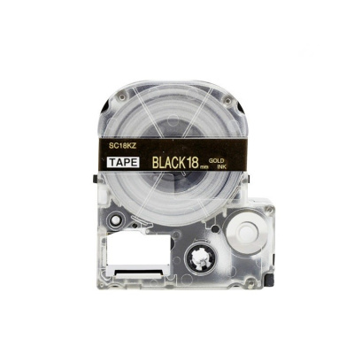 Epson LC-5BKP, SC18KZ, 18mm x 8m, testo oro / sfondo nero, nastro compatibile