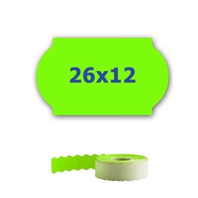 Etichette di prezzo per l'etichettatura delle pinze, 26mm x 12mm, 900pz segnale verde