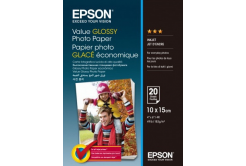 Epson C13S400037 Value Glossy Photo Paper, bílý lesklý foto papír 10x15cm, 183 g/m2, 20 ks, C13S400037