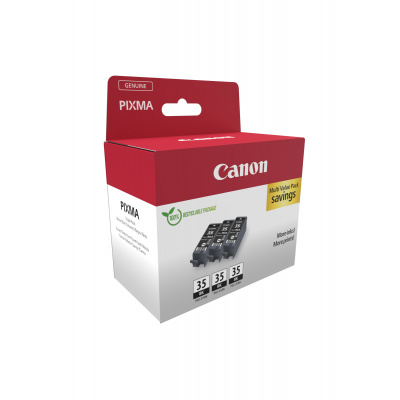 Canon PGI-35 BK TRIPLE 1509B028 nero (black) multipack di cartucce originali, 3pz