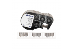 Brady M4-90-422 / 170736, 19.05 mm x 38.10 mm, Polyester, testo nera / sfondo bianco