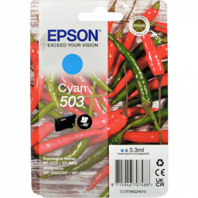 Epson 503 T09Q240 C13T09Q24010 ciano (cyan) cartuccia originale