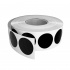 Etichette autoadesive rotondo 20 mm, 2000 pz, nero carta per TTR, rotolo