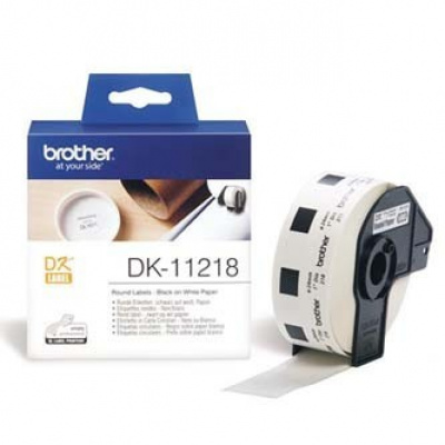 Brother DK-11218, 24mm, etichette di carta, rotondo, 1000 etichette
