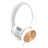 HP DHH-1206 White cuffie con microfono, controllo del volume, bianco-oro, classico tipo jack da 3,5 mm
