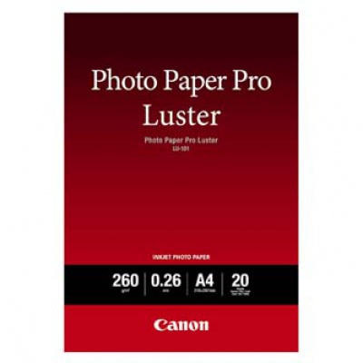 Canon Photo Paper Pro Luster, carta fotografica, lucido, bianco, A4, 260 g/m2, 20 pz 6211B006, getto d'inchiostro