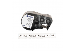 Brady M4C-375-422 / 170730, 9.53 mm x 7.62 m, Poliestere, testo nero / sfondo bianco