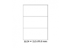 Etichette autoadesive 210 x 99 mm, 3 etichettey, A4, 100 fogli