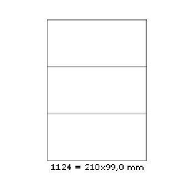 Etichette autoadesive 210 x 99 mm, 3 etichette, A4, 100 fogli