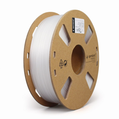 Gembird 3DP-PETG1.75-01-W, 3D filamento, PETG, 1,75mm, 1000g, Bianco (White)
