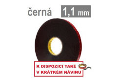 3M VHB™ 5952-F, tl. 1,1 mm; černá oboustranně silně lepicí akrylová páska 19 mm x 33 m