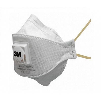 3M 9312+ Aura™ Semimaschera filtrante con valvola di espirazione (FFP1)