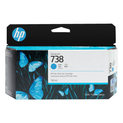HP 738 498N5A ciano (cyan) cartuccia originale