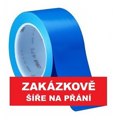 3M 471 Nastro adesivo di marcatura in PVC, resistente all'abrasione, blu 9 mm x 33 m