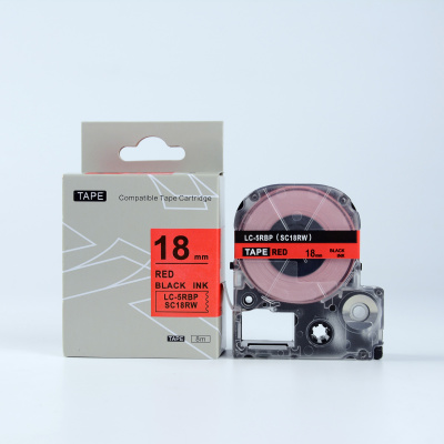 Epson LTS18RW, 18mm x 5m, testo rossa / sfondo bianco, nastro compatibile