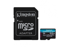 Kingston scheda di memoria Canvas Go! Plus, 512GB, micro SDXC, SDCG3/512GB, UHS-I U3, con adattatore, A2, V30
