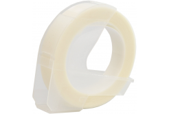 Dymo Omega, 9mm x 3m, bílý tisk / průhledný podklad, kompatibilní páska