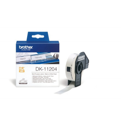 Brother DK-11204, 17mm x 54mm, rotolo di carta, 400 etichette