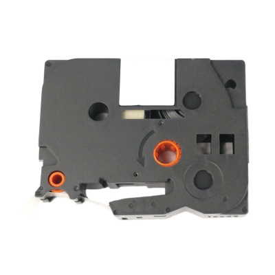 Nastro compatibile con Brother TZ-FA4R / TZe-FA4R, 18 mm x 3m, testo rossa / sfondo bianco, per stirare