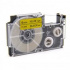 Nastro compatibile con Casio XR-6YW1, 6mm x 8m testo nera / sfondo giallo