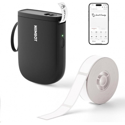 Niimbot D11-H Smart 1AA57311601, etichettatrice, nero + rotolo di etichette
